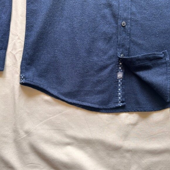 Report Collection Mens Flannel Shirt M Navy Button Down Soft Touch read - Picture 4 of 7